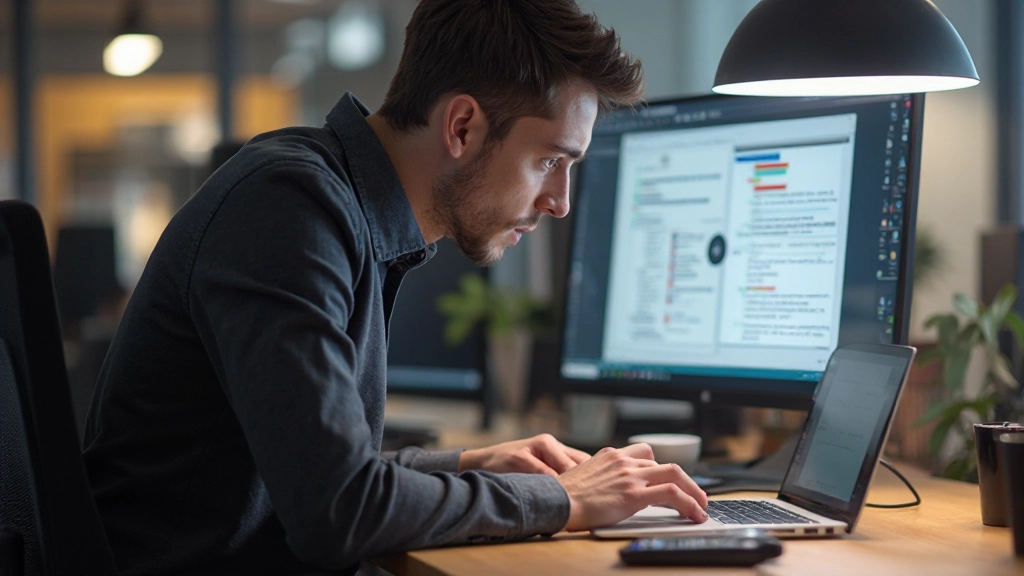 Computer screen displaying wireframe layout with labeled content sections