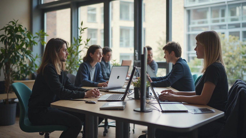 Moderne webdesign trainingsomgeving met studenten